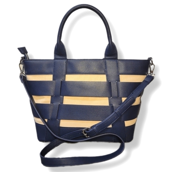 Miztique Handbags - Miztique Weave Navy Tote Bag